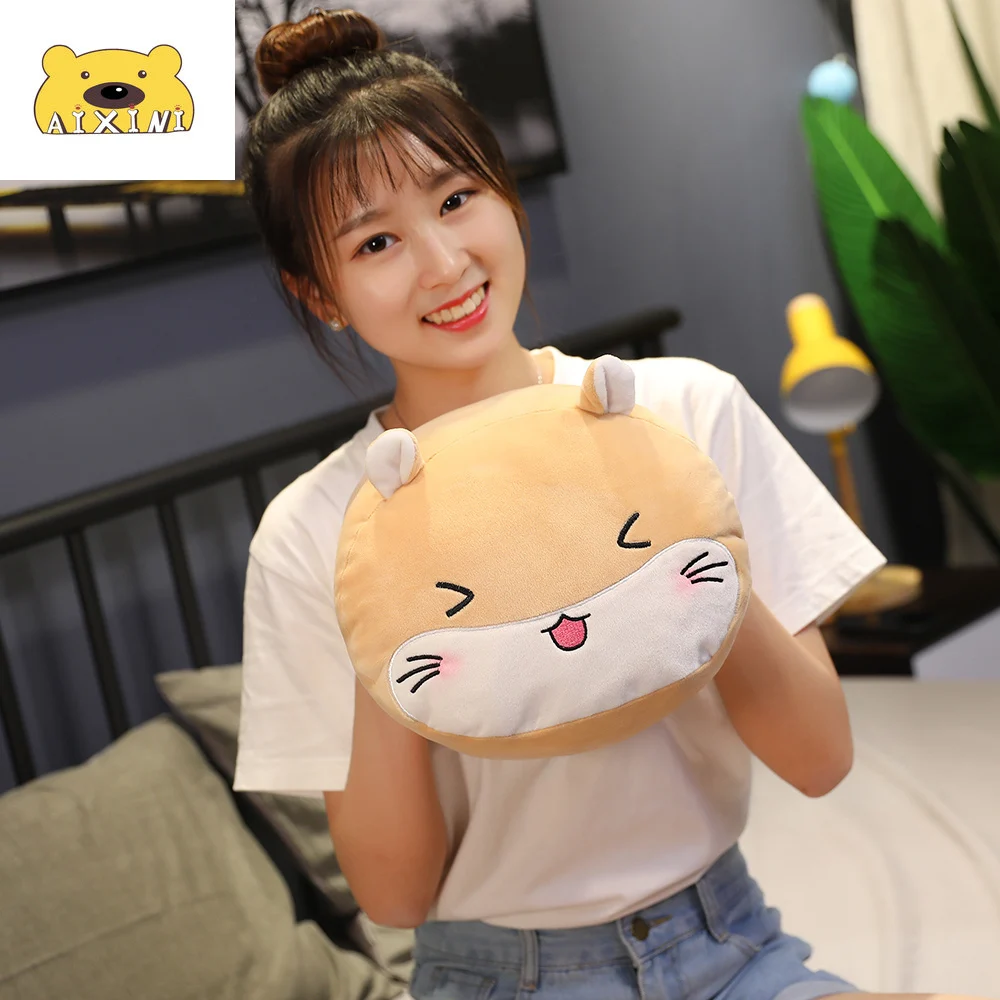 Animal Sweet Husky Hamster Plush Toy Shiba Inu Dinosaur Pig Cat Kawaii Plush Toy Soft Cartoon Stuffed Doll Pillow Gift Plushies