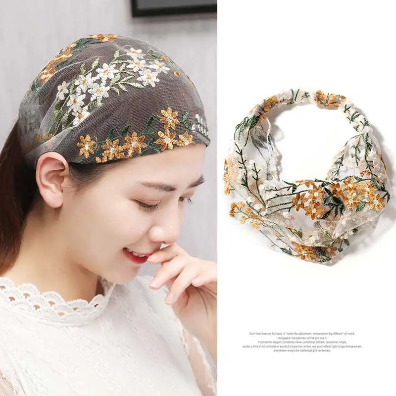 Summer Woman Elegant Lace Hairband Floral Headband Elastic Headband Sweet Hairbands Bandanas Fashion Hair Accessories
Summer Woman Elegant Lace Hairband Floral Headband Elastic Headband Sweet Hairbands Bandanas Fashion Hair Accessories