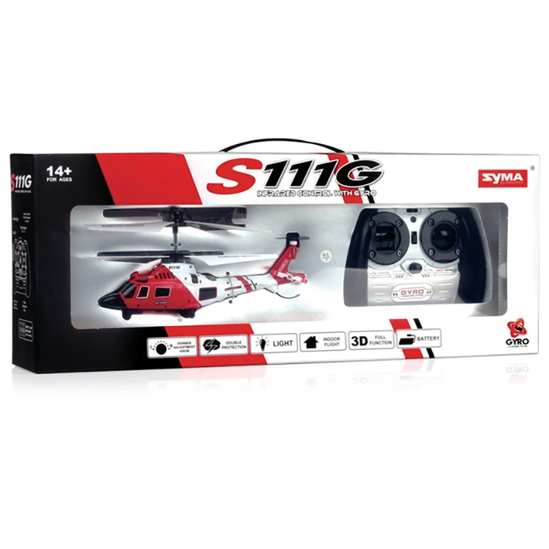 Original SYMA S111G 3.5CH military high simulation remote control helicopter equipped with gyroscope LED light drop helicopter
Original SYMA S111G 3.5CH military high simulation remote control helicopter equipped with gyroscope LED light drop helicopter
