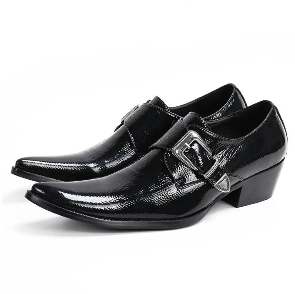 

Туфли-оксфорды мужские с острым носком, Крокодиловая Кожа, высокий каблук, роскошные свадебные вечерние туфли для выпускного вечера