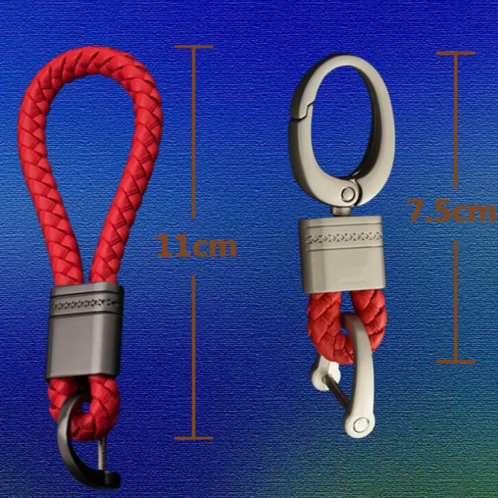 Hand Woven Leather Car KeyChain Detachable Metal 360 Degree Rotating Horseshoe Buckle Key Chain For Men High Quality Gift
Hand Woven Leather Car KeyChain Detachable Metal 360 Degree Rotating Horseshoe Buckle Key Chain For Men High Quality Gift
