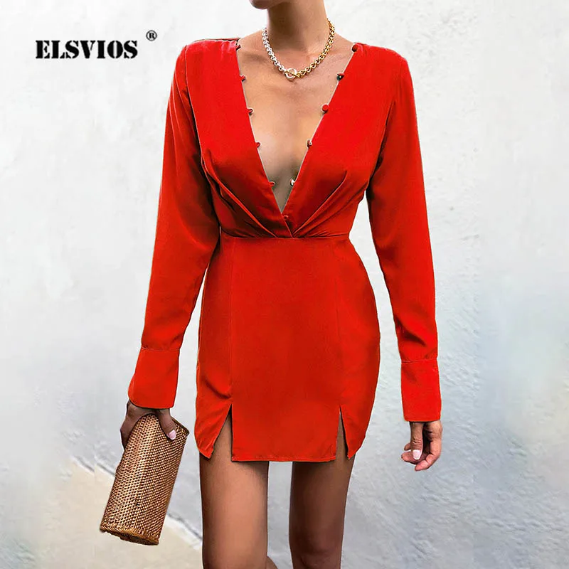 Spring Summer Ladies Sexy Buttons V Neck Slim Bodycon Short Dress Fashion High Waist Casual Solid Color Long Sleeve A-line Dress
Spring Summer Ladies Sexy Buttons V Neck Slim Bodycon Short Dress Fashion High Waist Casual Solid Color Long Sleeve A-line Dress