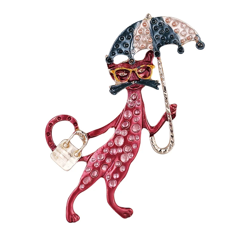 Sexy Taking Bag and Umbrella Cat Brooches for Women Casual Office Brooch Pins Gifts
Sexy Taking Bag and Umbrella Cat Brooches for Women Casual Office Brooch Pins Gifts
