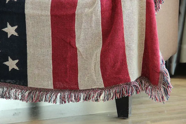 American Flag Sofa Blanket Christmas Decoration for Home Gift Travel Bed Bed Air Conditioning Blanket Cover Carpet with Tassels 
American Flag Sofa Blanket Christmas Decoration for Home Gift Travel Bed Bed Air Conditioning Blanket Cover Carpet with Tassels