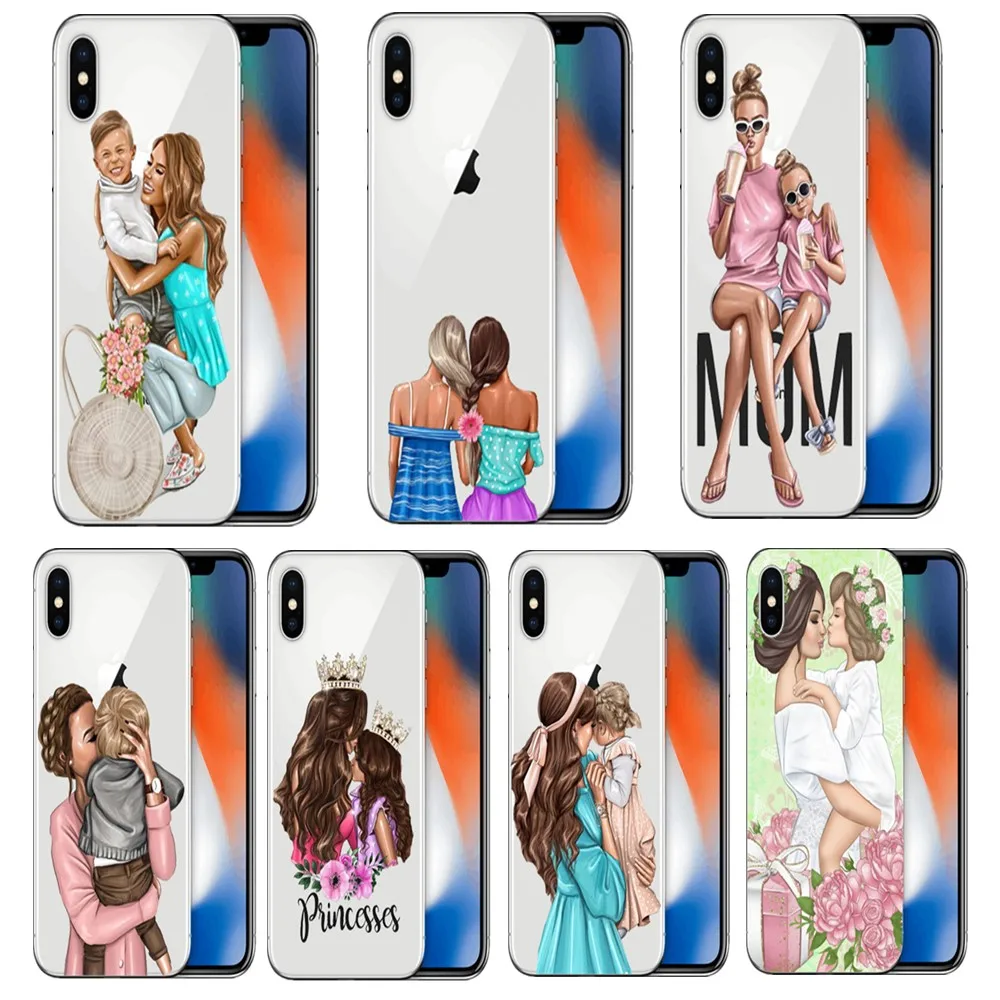 Мягкий силиконовый чехол для телефона из ТПУ Happy family iPhone11 11Pro 11ProMax X XR XS Max 8 7 6 Plus 5 SE