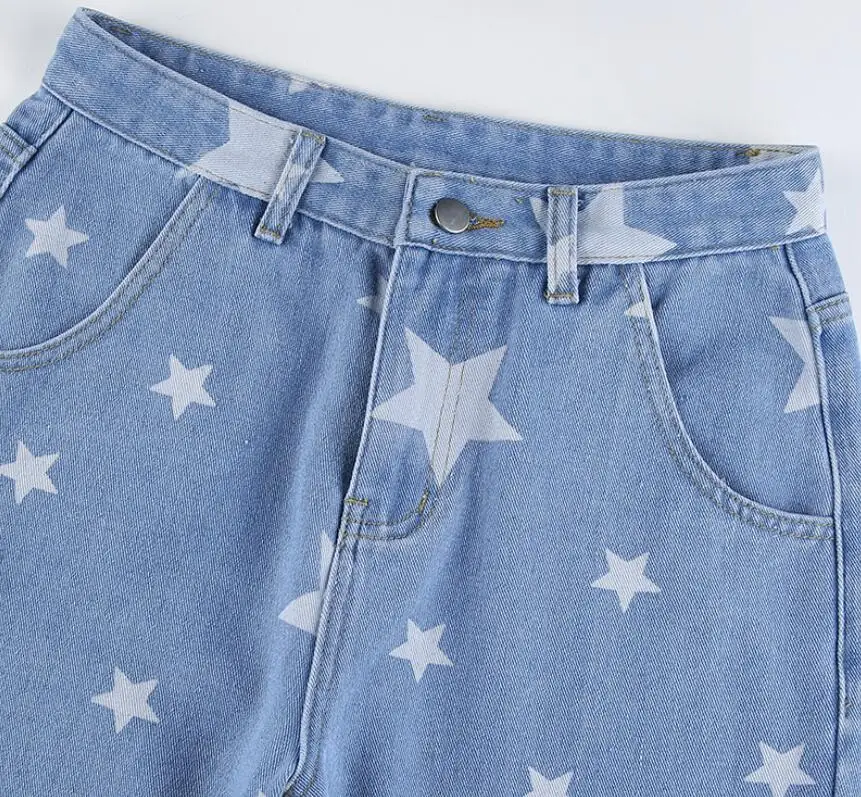 Casual Star Print Blue Jeans Women 2021 Y2K High Waist Denim Long Trousers Ladies Fashion Straight Pants Streetwear w301
Casual Star Print Blue Jeans Women 2021 Y2K High Waist Denim Long Trousers Ladies Fashion Straight Pants Streetwear w301