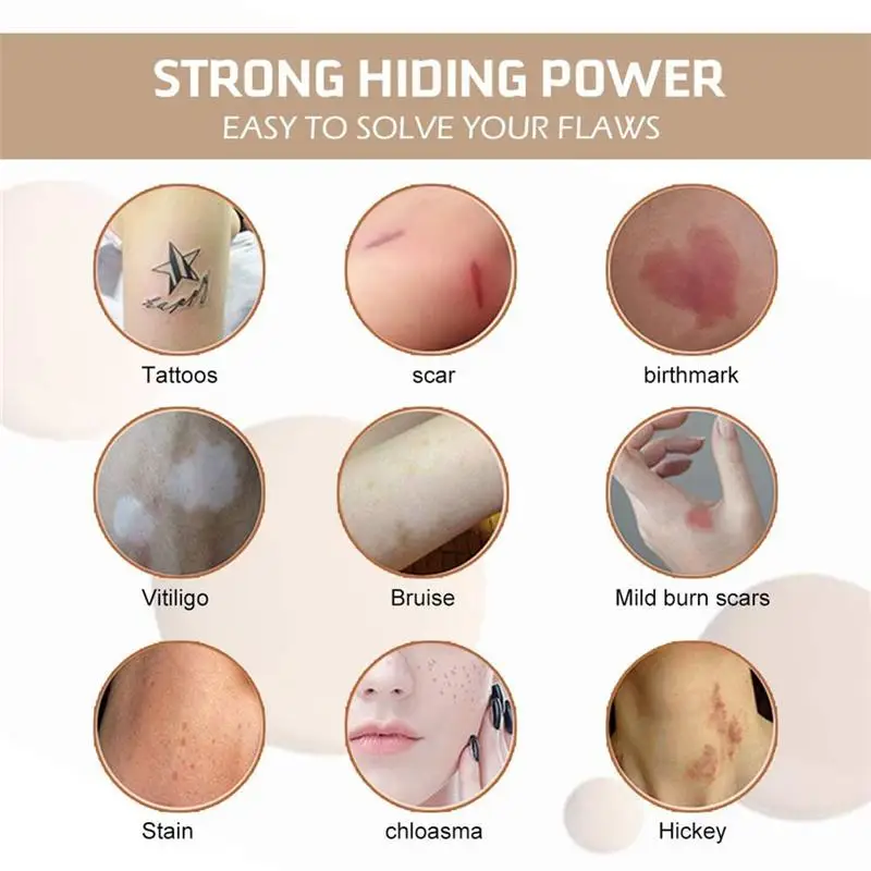 Tattoo Concealer Waterproof Scar Concealer Two-Color Adjustable Acne Concealer Maquillage Make Up Maquillage Femme Concealer 
Tattoo Concealer Waterproof Scar Concealer Two-Color Adjustable Acne Concealer Maquillage Make Up Maquillage Femme Concealer