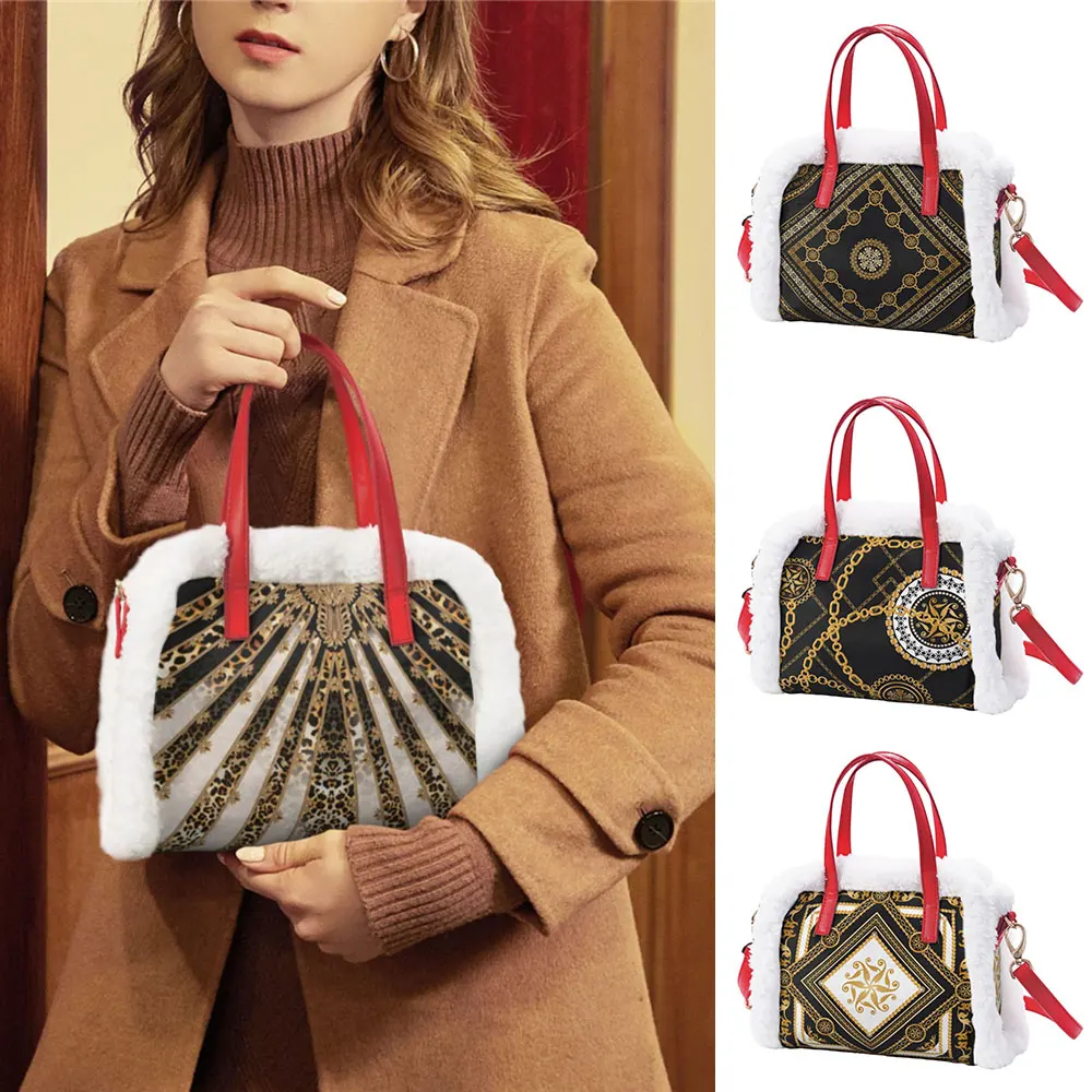 Noisydesigns Leopard Print Soft Fluffy Luxury Women Handbags Female Shoulder Casual Totes Bag Lady Hand Bags For New Year Party 
Noisydesigns Leopard Print Soft Fluffy Luxury Women Handbags Female Shoulder Casual Totes Bag Lady Hand Bags For New Year Party