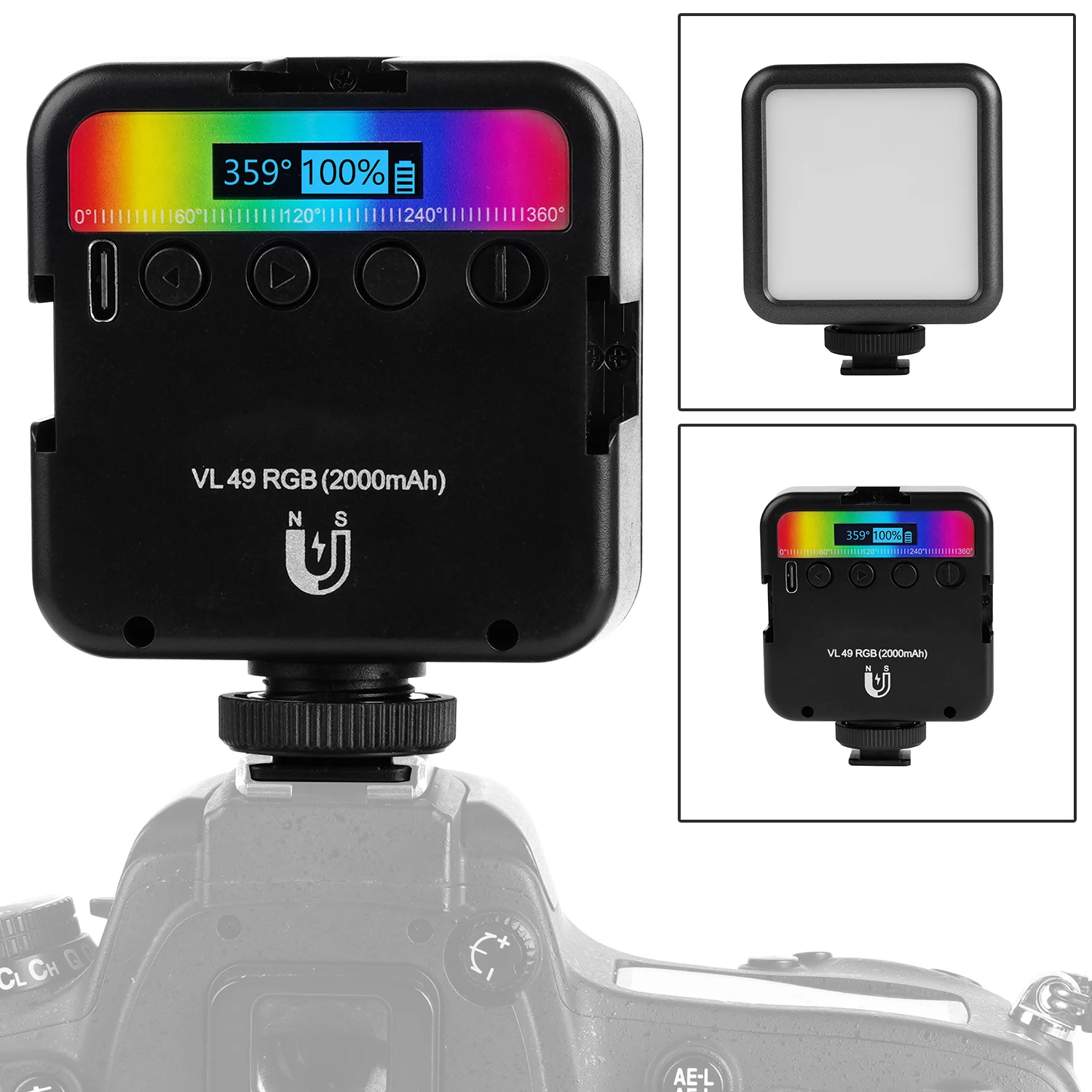 Vl49 Rgb Mini Led Flexible Video Light Camera Lamp 2000Mah Rechargable Led Panel Rgb Lamp Lighting Video Lights Vlog Fill Flash
Vl49 Rgb Mini Led Flexible Video Light Camera Lamp 2000Mah Rechargable Led Panel Rgb Lamp Lighting Video Lights Vlog Fill Flash