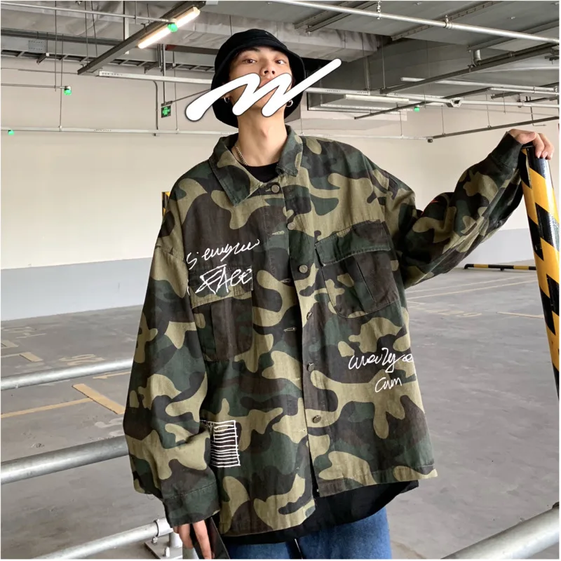 2019 Autumn New Korean Version Of The Couple Printed Camouflage Patch Loose Casual Men's Large Size Jacket
2019 Autumn New Korean Version Of The Couple Printed Camouflage Patch Loose Casual Men's Large Size Jacket