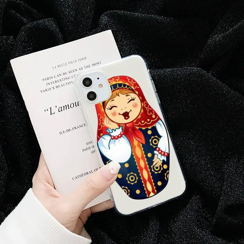 Russian matryoshka Dolls Phone Case Transparent for iPhone 6 7 8 11 12 s mini pro X XS XR MAX Plus cover funda shell
Russian matryoshka Dolls Phone Case Transparent for iPhone 6 7 8 11 12 s mini pro X XS XR MAX Plus cover funda shell