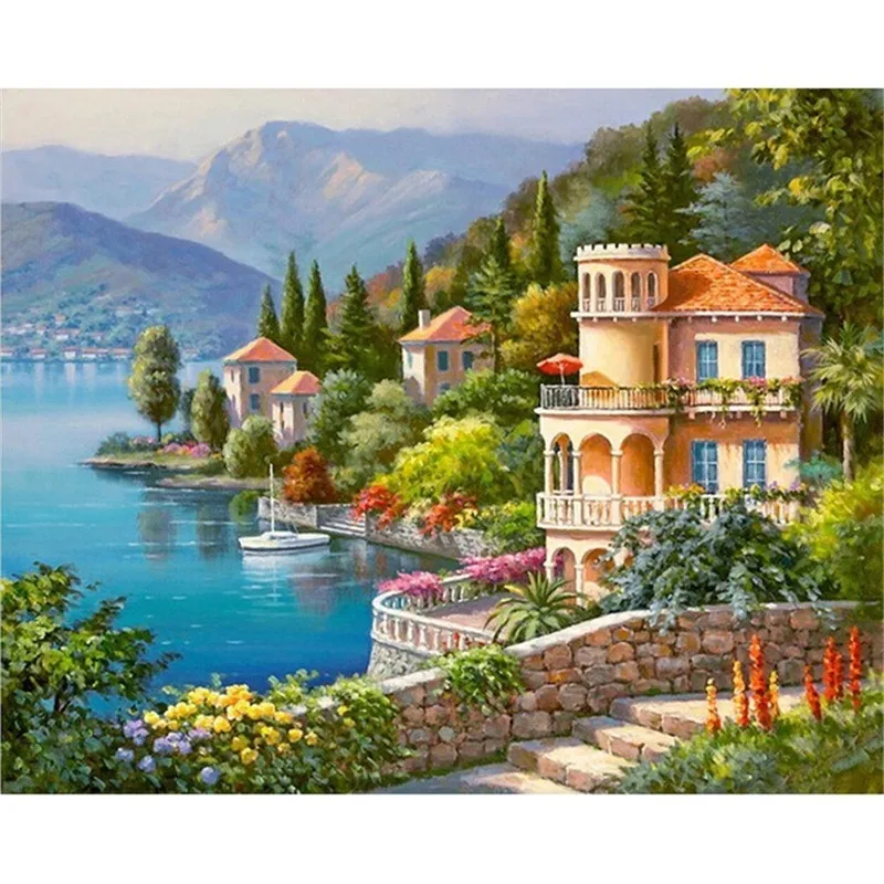 Villa Scenery DIY 5D Diamond Painting Full Round Resin Mosaic Landscape Diamond Embroidery Picture Rhinestone Home Decor Gift 
Villa Scenery DIY 5D Diamond Painting Full Round Resin Mosaic Landscape Diamond Embroidery Picture Rhinestone Home Decor Gift