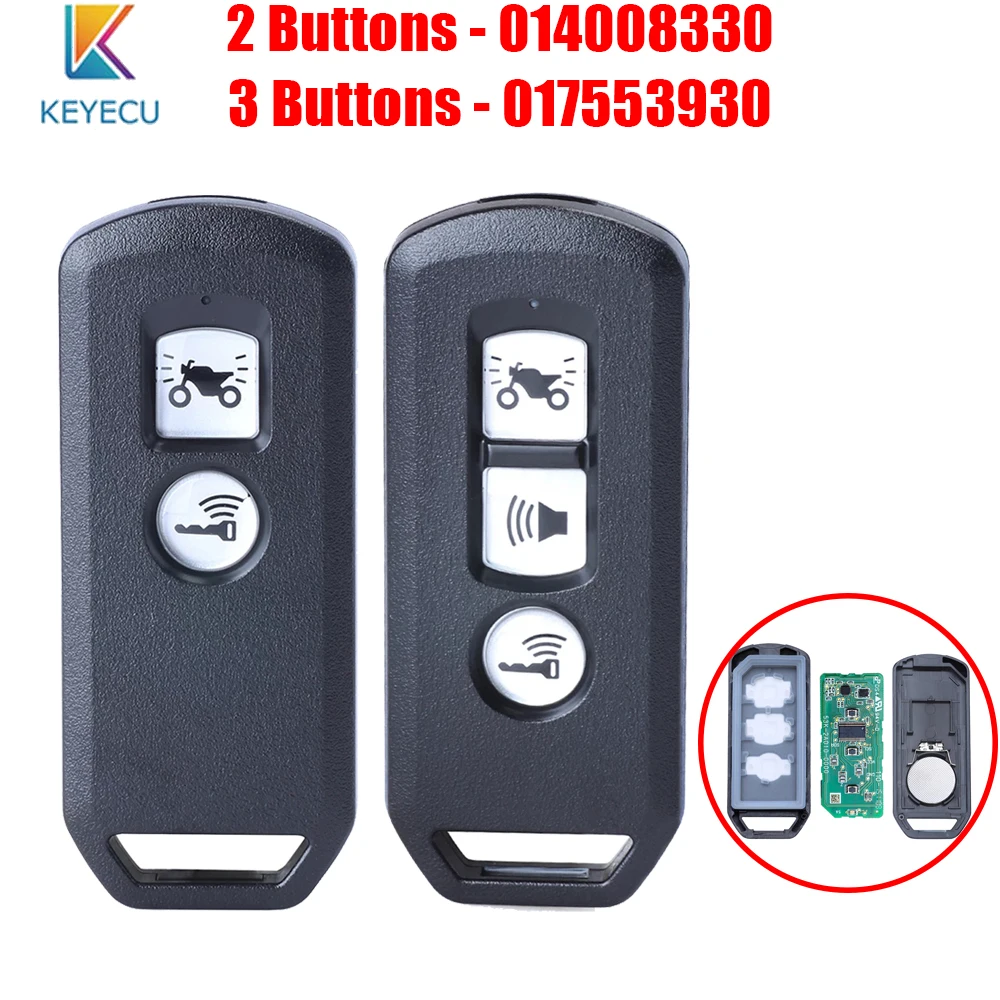 Keyecu 2 кнопки 014008330 / 3 кнопки 017553930 OEM умный БЕСКЛЮЧЕВОЙ дистанционный ключ 434 МГц для Honda мотоцикла PCX150 2018 2019
Keyecu 2 кнопки 014008330 / 3 кнопки 017553930 OEM умный БЕСКЛЮЧЕВОЙ дистанционный ключ 434 МГц для Honda мотоцикла PCX150 2018 2019