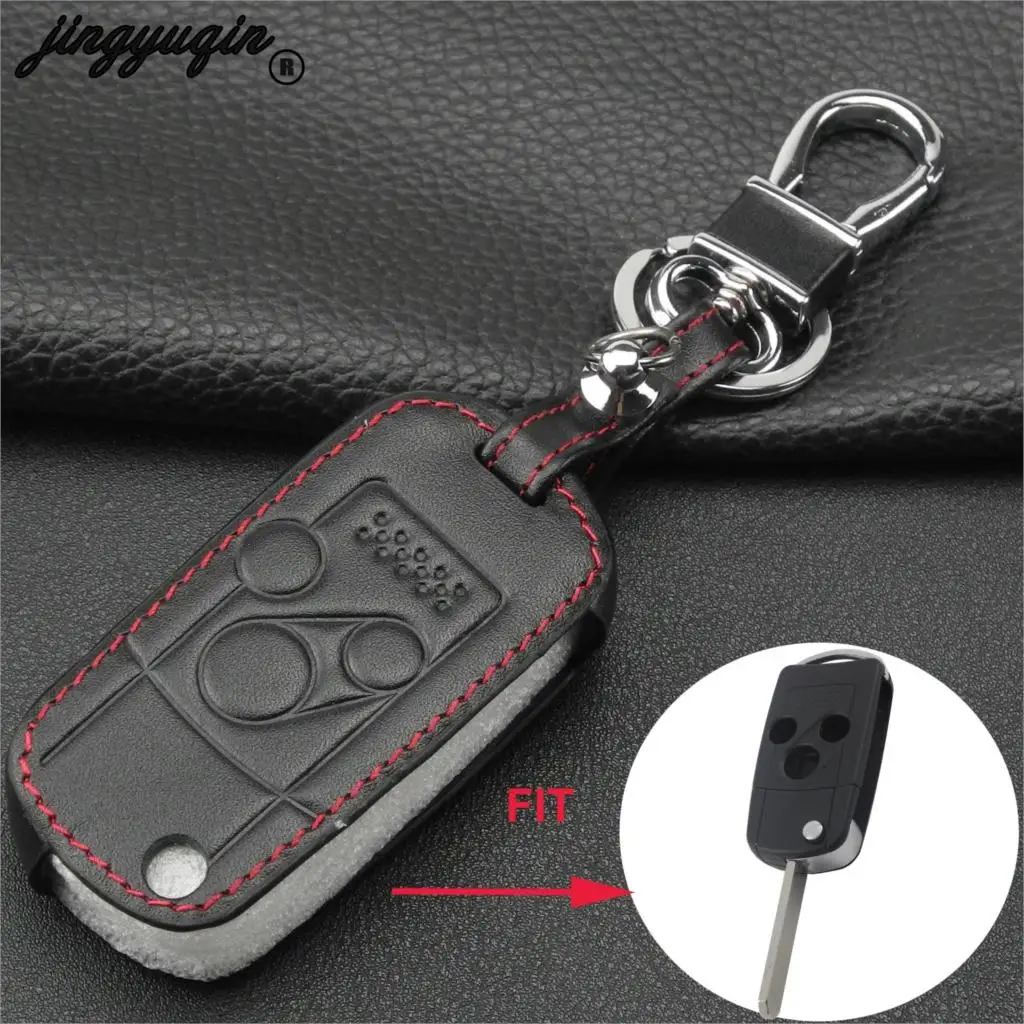 Фото Jingyuqin 3 кнопки для Honda CRV Fit Accord Pilot Protector дистанционный Флип складной чехол ключей Fob
