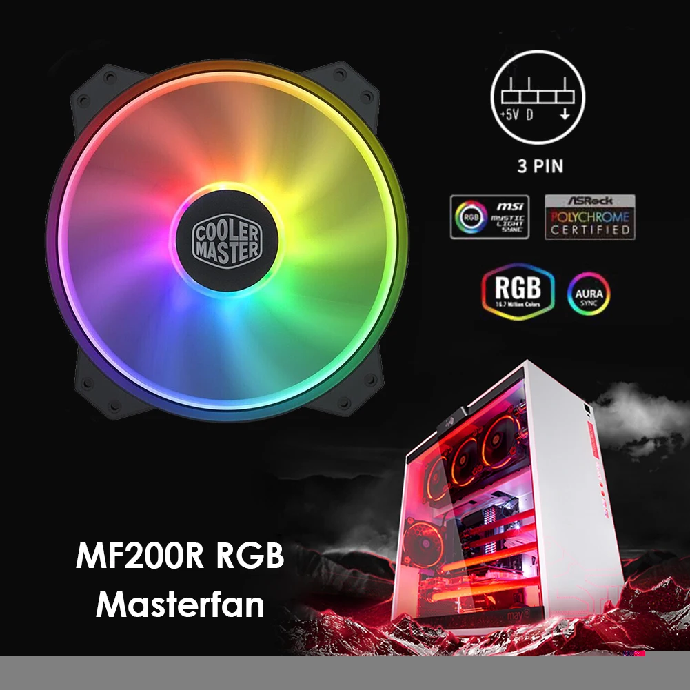 Охлаждающий вентилятор MF200R 20 см, адресуемый RGB-компьютер, 3 контакта, чехол для ПК, радиатор шасси для офиса, принадлежности для компьютера
Охлаждающий вентилятор MF200R 20 см, адресуемый RGB-компьютер, 3 контакта, чехол для ПК, радиатор шасси для офиса, принадлежности для компьютера