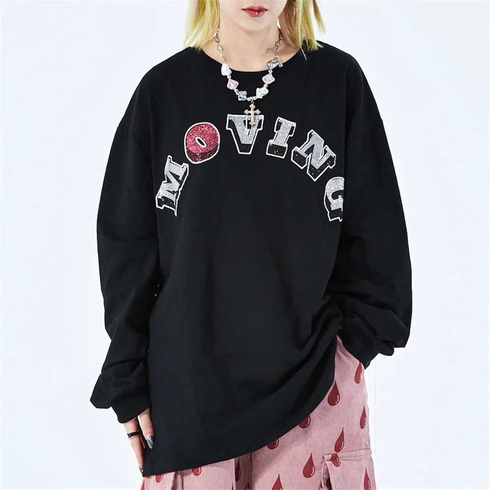 Autumn Men Oversized Long Sleeve Tshirts Hip Hop Diamond Letters Print T-Shirts Streetwear Harajuku Loose Cotton Tops Tees
Autumn Men Oversized Long Sleeve Tshirts Hip Hop Diamond Letters Print T-Shirts Streetwear Harajuku Loose Cotton Tops Tees