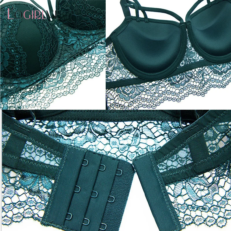 Logirlve Top Sexy Underwear Set Cotton Push-Up Bra And Panty Sets 3/4 Cup Brand Lace Lingerie Set Women Deep V Brassiere Black
Logirlve Top Sexy Underwear Set Cotton Push-Up Bra And Panty Sets 3/4 Cup Brand Lace Lingerie Set Women Deep V Brassiere Black