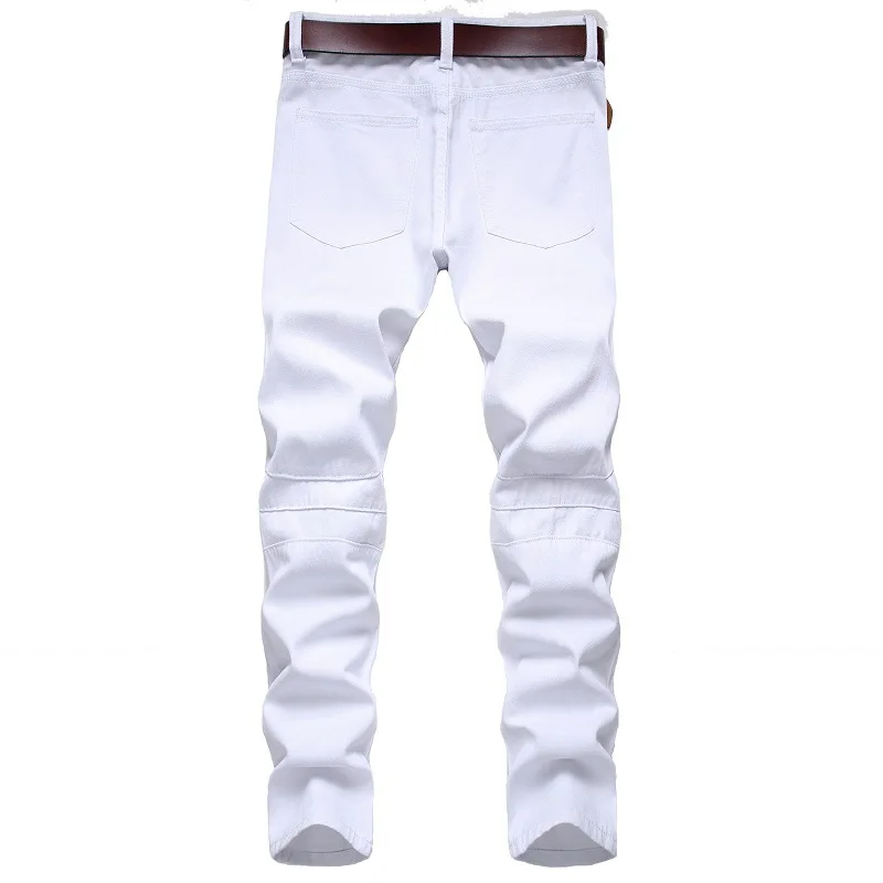 2020 Mens White Jeans For Men Clothing Leopard Patchwork Rivet Slim Jeans Light Holes Ripped Skinny Stretch Denim Pants Trousers
2020 Mens White Jeans For Men Clothing Leopard Patchwork Rivet Slim Jeans Light Holes Ripped Skinny Stretch Denim Pants Trousers