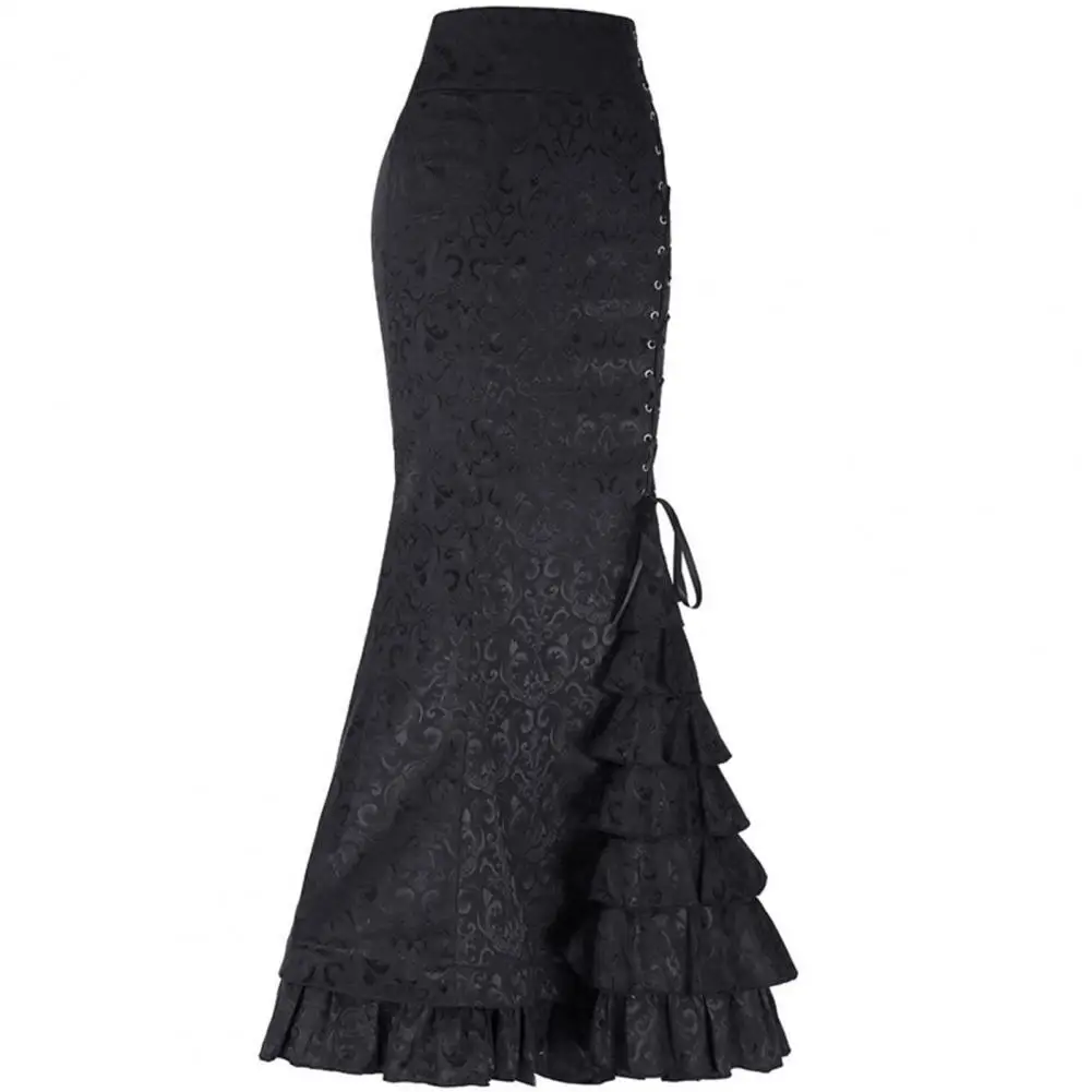 Halloween Skirt Jacquard Fishtail Women Punk Style Vintage Ruffles Bodycon Skirt for Festival Fashion Maxi Large Hem Elegant
Halloween Skirt Jacquard Fishtail Women Punk Style Vintage Ruffles Bodycon Skirt for Festival Fashion Maxi Large Hem Elegant