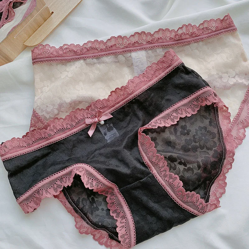 Elegant Sexy Girls Women Sakura Lace Underwear Medium Low Waist French Embroidery Cotton Plus Size Satin Panties Set
Elegant Sexy Girls Women Sakura Lace Underwear Medium Low Waist French Embroidery Cotton Plus Size Satin Panties Set