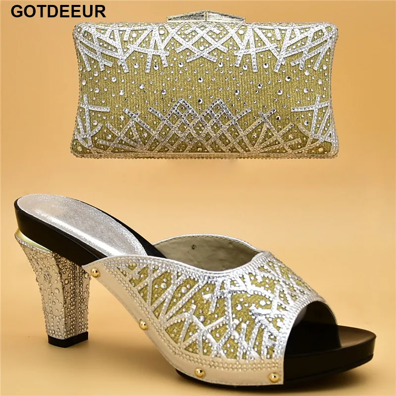 Italian Shoe and Bag Set for Party In Women Nigerian Women Wedding Shoes and Bag Decprated with Rhinestone Women Shoes High Heel
Italian Shoe and Bag Set for Party In Women Nigerian Women Wedding Shoes and Bag Decprated with Rhinestone Women Shoes High Heel