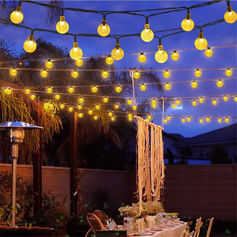 

5M 50LED Solar-powered Bubble Ball String Light IP65 Waterproof Christmas Decorative Lighting