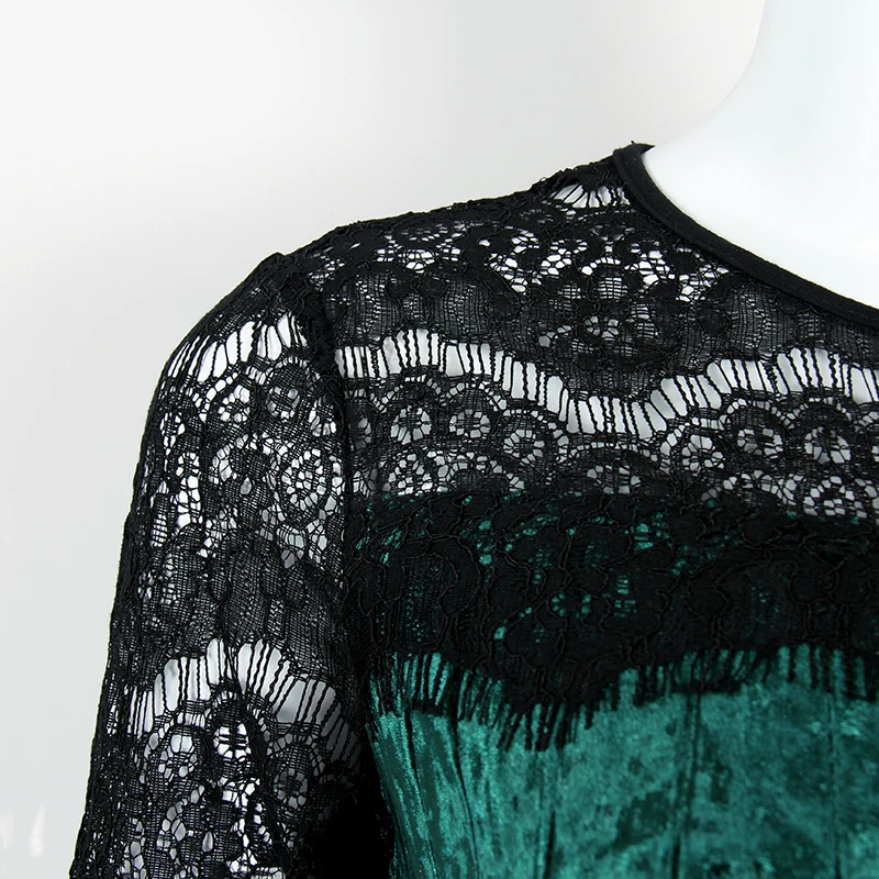 Zoulv2021 Lace Sleeve Mini Dresses Robe Mujer Sexy Chirstmas Women Spring Autumn Party Dress Fashion Pleated Lace Velvet Dress
Zoulv2021 Lace Sleeve Mini Dresses Robe Mujer Sexy Chirstmas Women Spring Autumn Party Dress Fashion Pleated Lace Velvet Dress