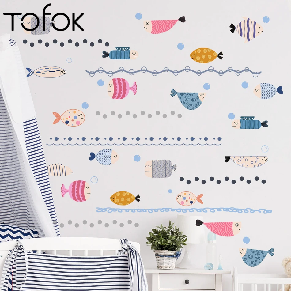 Tofok Cartoon Fish Creative Decoration Wall Stickers Children's Room Background Wall Removable Stickers Living Room Wall Decor
Tofok Cartoon Fish Creative Decoration Wall Stickers Children's Room Background Wall Removable Stickers Living Room Wall Decor