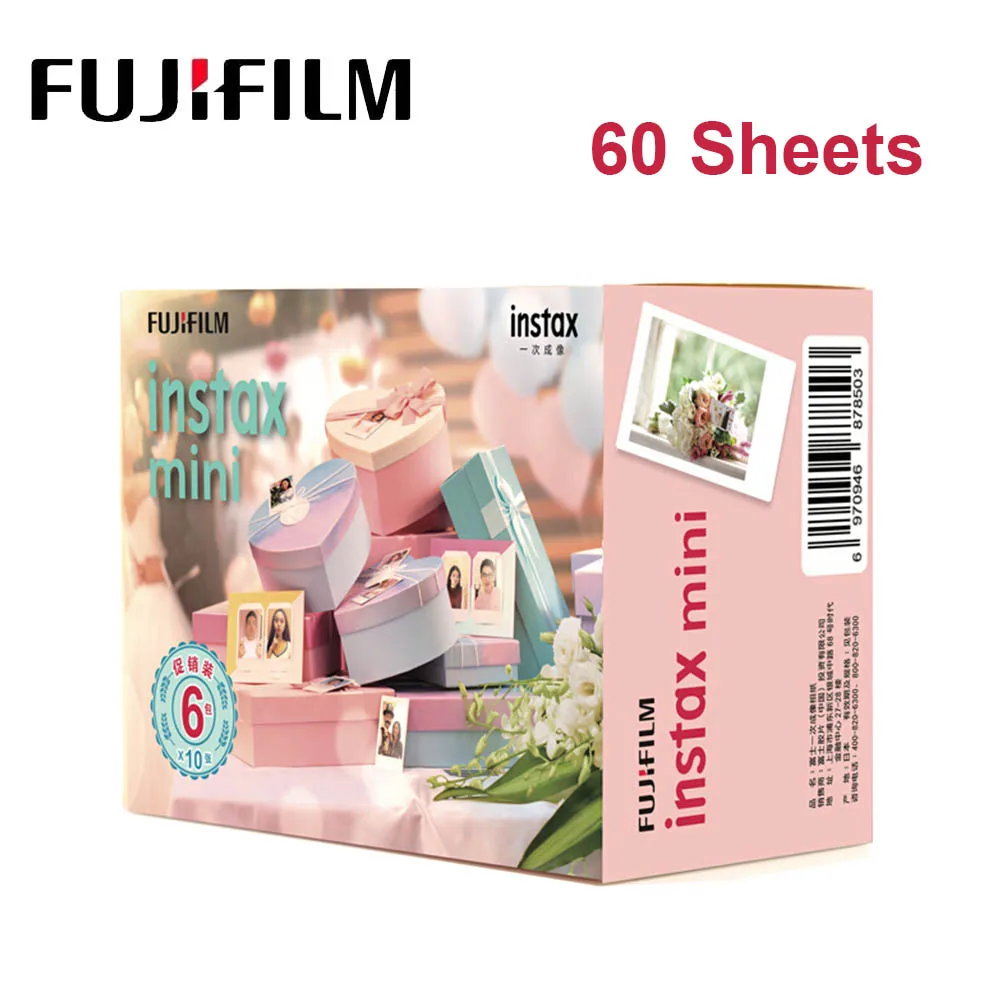 60 Sheets Fujifilm Instax Mini Film Instant Camera White Edge Photo Paper for Instax Mini LiPlay 11 9 8 7s 25 70 90 SP-2 Camera
60 Sheets Fujifilm Instax Mini Film Instant Camera White Edge Photo Paper for Instax Mini LiPlay 11 9 8 7s 25 70 90 SP-2 Camera