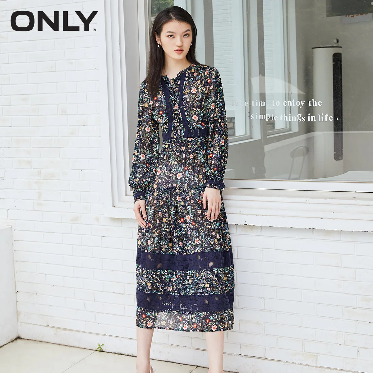 ONLY spring two-piece temperament floral long-sleeved long dress women | 120107630
ONLY spring two-piece temperament floral long-sleeved long dress women | 120107630