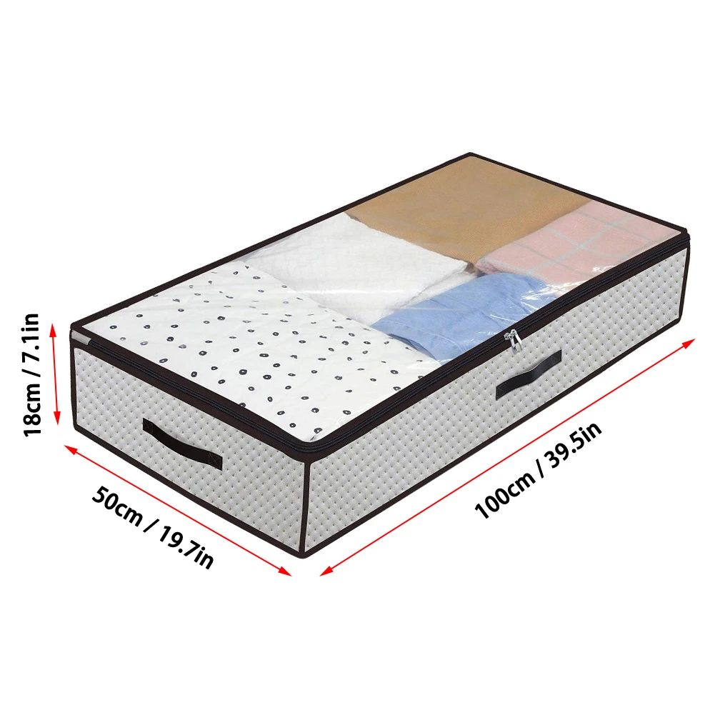 2 Pack Foldable Under Bed Bags Large Under Bed Storage Boxes Thick Breathable Underbed Clothes Storage Bags Zippered Organizer
2 Pack Foldable Under Bed Bags Large Under Bed Storage Boxes Thick Breathable Underbed Clothes Storage Bags Zippered Organizer