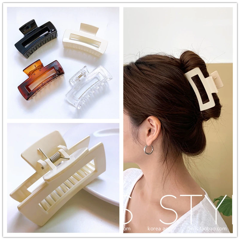 8 Cm Korean Hairpin Crabs for Hair Elegant Geometric Hollow Out Rectangular Hair Claw Hairgrip Solid Ponytail Holder Headwear
8 Cm Korean Hairpin Crabs for Hair Elegant Geometric Hollow Out Rectangular Hair Claw Hairgrip Solid Ponytail Holder Headwear