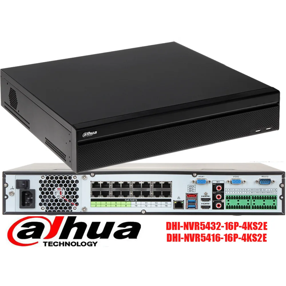 Mutil language dahua DHI-NVR5416-16-4KS2E DH-NVR5416-16p-4KS2E NVR5416-16p-4KS2E 16ch POE Network Video Recorder 4K NVR recorder
Mutil language dahua DHI-NVR5416-16-4KS2E DH-NVR5416-16p-4KS2E NVR5416-16p-4KS2E 16ch POE Network Video Recorder 4K NVR recorder