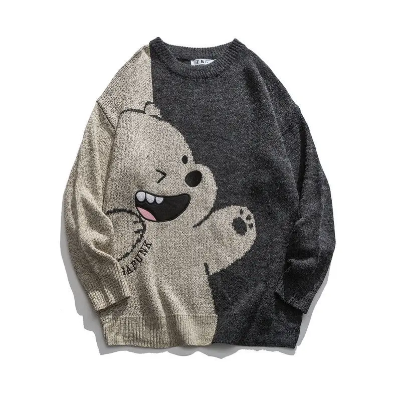 Japanese Autumn Winter Lazy Style Knitted Women Sweater Cartoon Cute Bear Couple Sweater Blouse Loose Korean Fashion Jacket Coat
Japanese Autumn Winter Lazy Style Knitted Women Sweater Cartoon Cute Bear Couple Sweater Blouse Loose Korean Fashion Jacket Coat