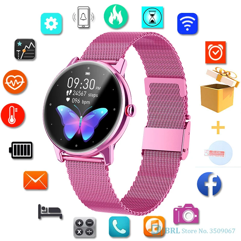 Fashion Smart Watch Women Sports Fitness Tracker Smart Clock For Android IOS IP68 Waterproof Full Touch Smart-watch Hours
Fashion Smart Watch Women Sports Fitness Tracker Smart Clock For Android IOS IP68 Waterproof Full Touch Smart-watch Hours