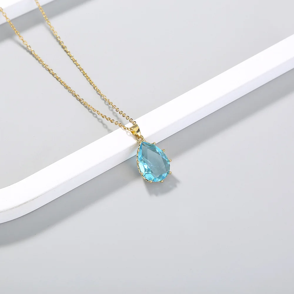 Simple Jewelry on the neck cut face water drop crystal zircon pendant necklaces for women all-match clavicle chain necklace
Simple Jewelry on the neck cut face water drop crystal zircon pendant necklaces for women all-match clavicle chain necklace