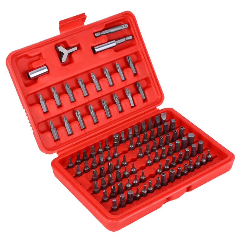 Набор хромированных насадок Torx с шестигранной дрелью, гаечный ключ, отвертка, 100 шт.
Набор хромированных насадок Torx с шестигранной дрелью, гаечный ключ, отвертка, 100 шт.