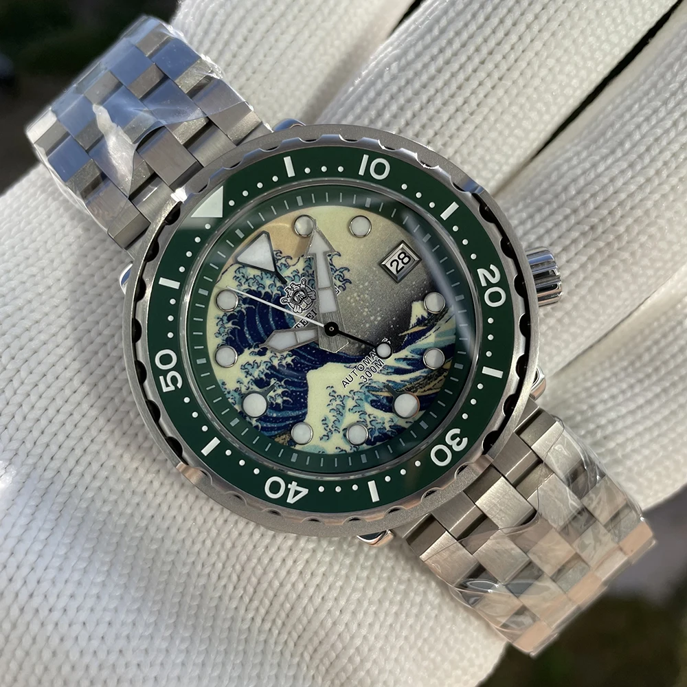 STEELDIVE SD1975J Men's Watch Japan NH35 Automatic Mechanical 3D Printing Full Luminous Kanagawa Surfing Dial Tuna Diver Watches
STEELDIVE SD1975J Men's Watch Japan NH35 Automatic Mechanical 3D Printing Full Luminous Kanagawa Surfing Dial Tuna Diver Watches