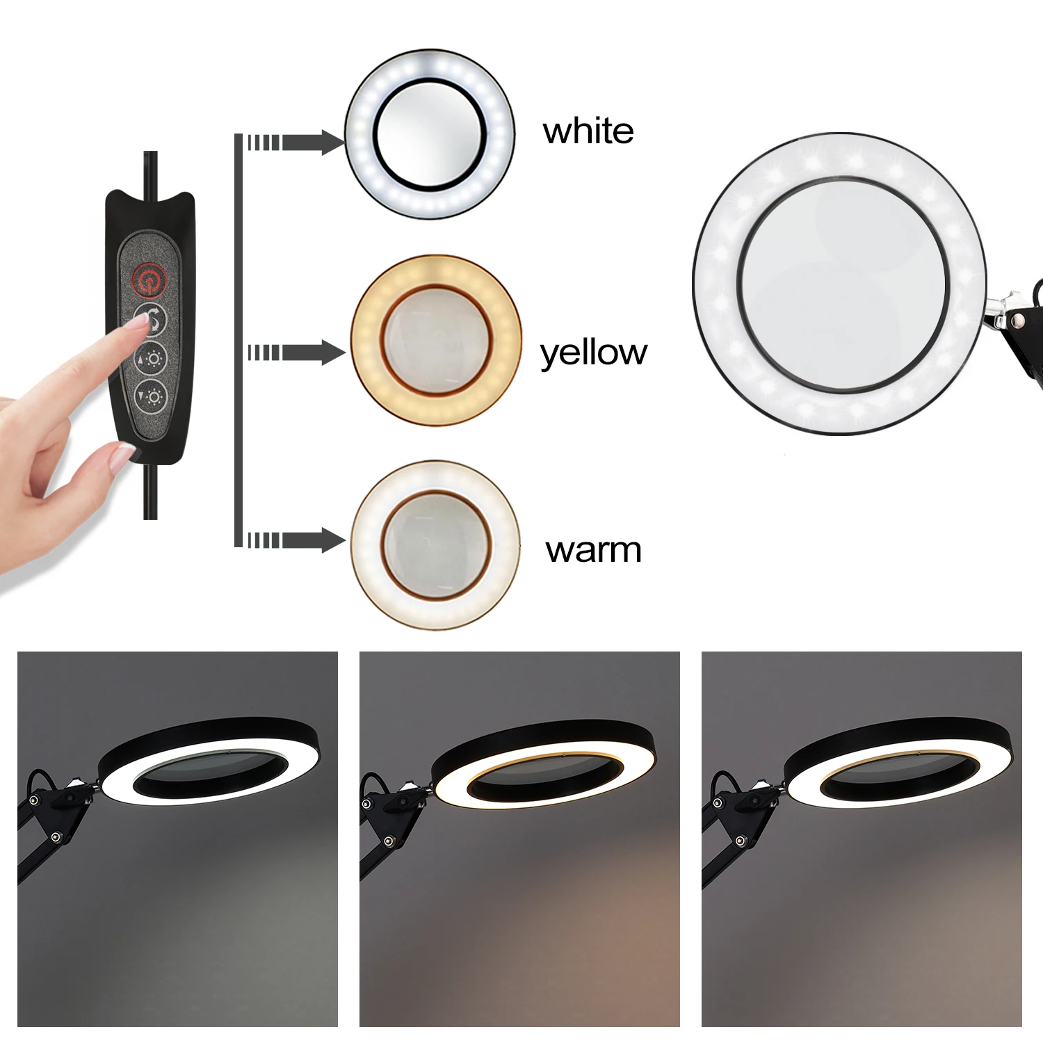 5X Magnifying Glass Desk Lamp Magnifier LED Light Foldable Reading Lamp with Three Dimming Modes USB Power Supply
5X Magnifying Glass Desk Lamp Magnifier LED Light Foldable Reading Lamp with Three Dimming Modes USB Power Supply