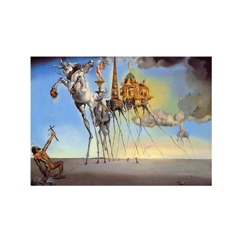 Famous Art Canvas Paintings on The Wall By Salvador Dali Art Posters Prints The Temptation of Saint Anthony House Decor Picture
Famous Art Canvas Paintings on The Wall By Salvador Dali Art Posters Prints The Temptation of Saint Anthony House Decor Picture