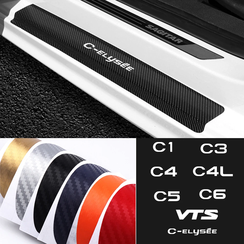 4pcs Carbon Fiber Car Door Sill Protector Threshold Sticker Auto Accessories For Citroen C1 C2 C3 C4 C5 C7 DS 3 DS4 DS5
4pcs Carbon Fiber Car Door Sill Protector Threshold Sticker Auto Accessories For Citroen C1 C2 C3 C4 C5 C7 DS 3 DS4 DS5