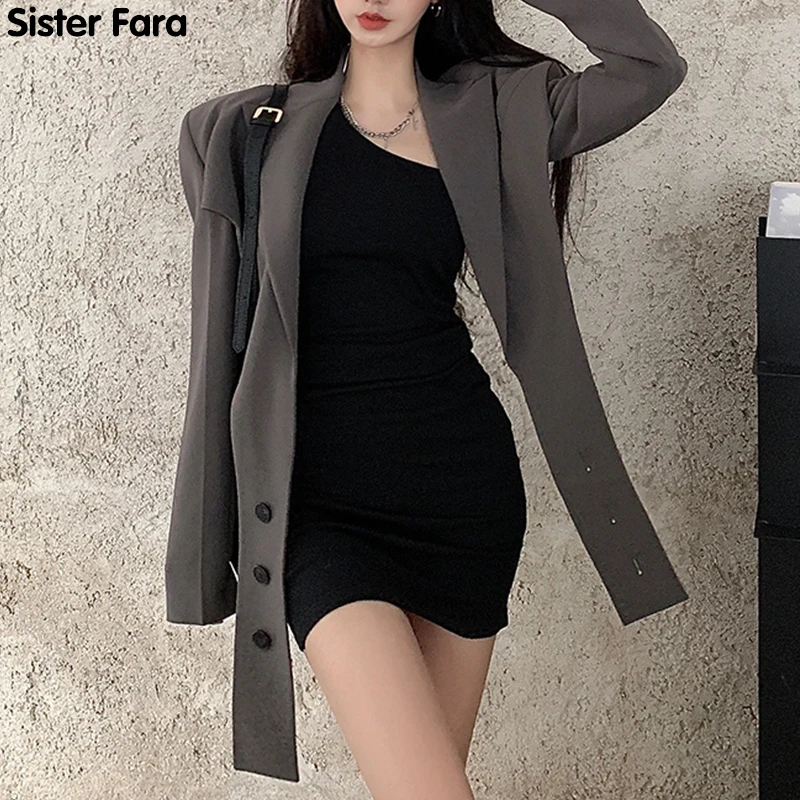 Sister Fara Spring 2021 New Fashion Blazers Coat Women Set+Chic Backless Mini Strap Dress Autumn Office Lady 2 Pieces Set
Sister Fara Spring 2021 New Fashion Blazers Coat Women Set+Chic Backless Mini Strap Dress Autumn Office Lady 2 Pieces Set