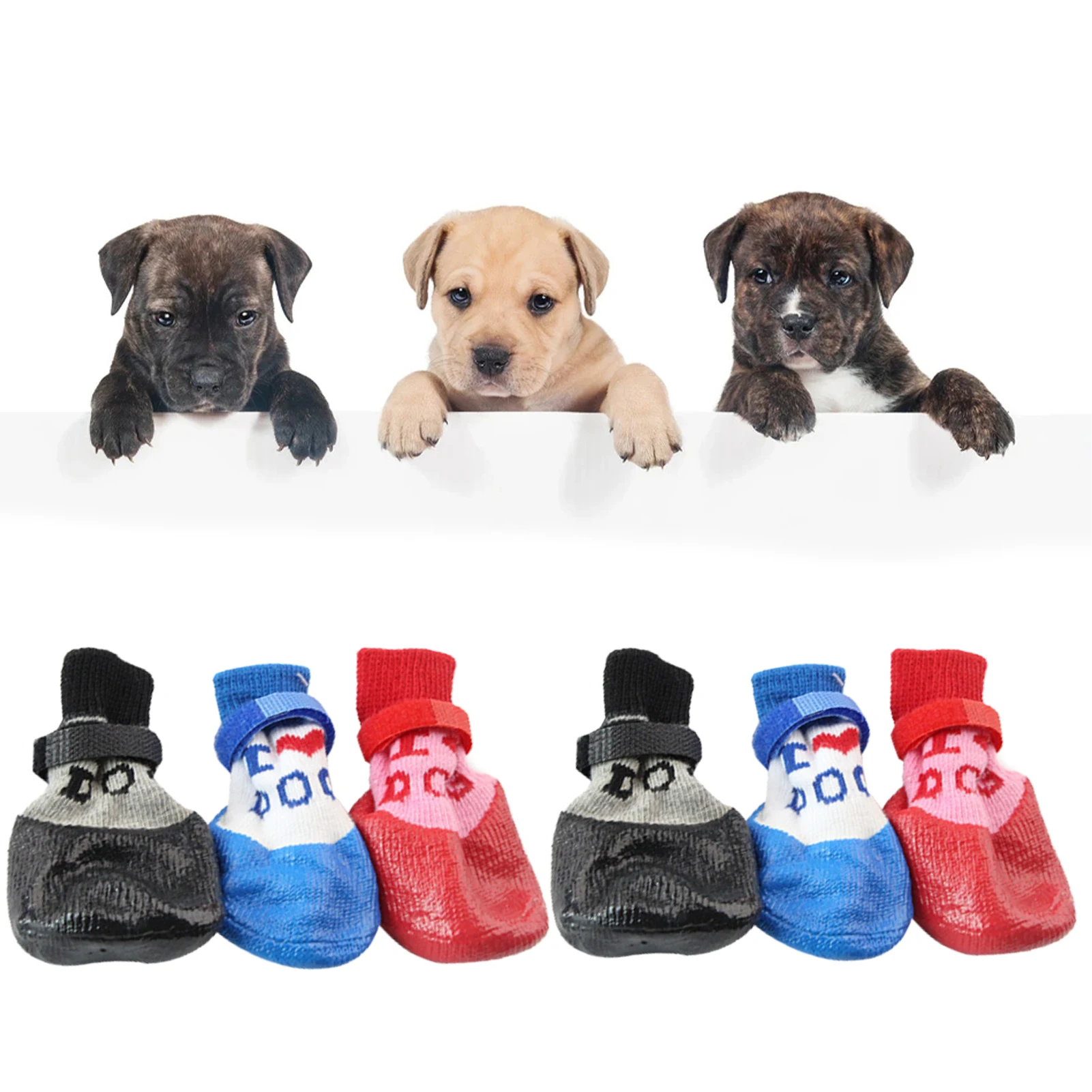 4Pcs/set Cute Pet Dog Shoes Rubber Cotton Socks Waterproof Non-slip Dog Rain Snow Boots Valentine's Day New Dog Shoes
4Pcs/set Cute Pet Dog Shoes Rubber Cotton Socks Waterproof Non-slip Dog Rain Snow Boots Valentine's Day New Dog Shoes