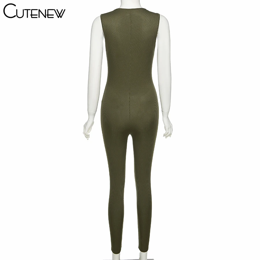 Cutenew Ribbed Solid Bodycon Jumpsuit Women Sleeveless 2021Spring Streetwear Deep V-Neck Sexy Skinny Slim Party Clubwear Outfits
Cutenew Ribbed Solid Bodycon Jumpsuit Women Sleeveless 2021Spring Streetwear Deep V-Neck Sexy Skinny Slim Party Clubwear Outfits
