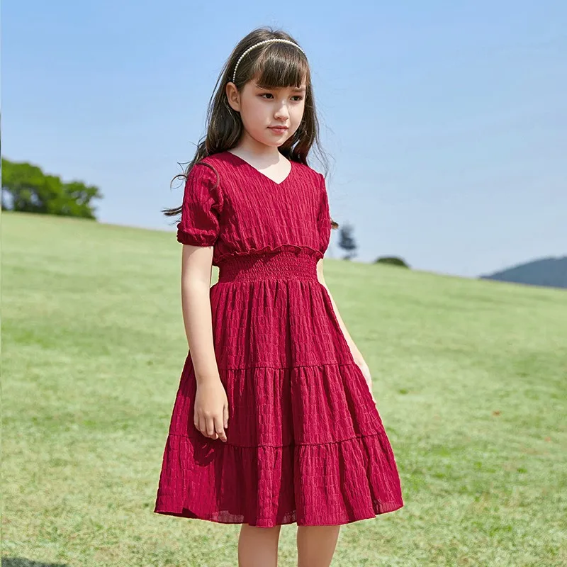 Girls Birthday Party Dresses Summer Short Sleeve Loose Hem Mid Length Gowns Kids Casual Princess Dress Children Clothes
Girls Birthday Party Dresses Summer Short Sleeve Loose Hem Mid Length Gowns Kids Casual Princess Dress Children Clothes
