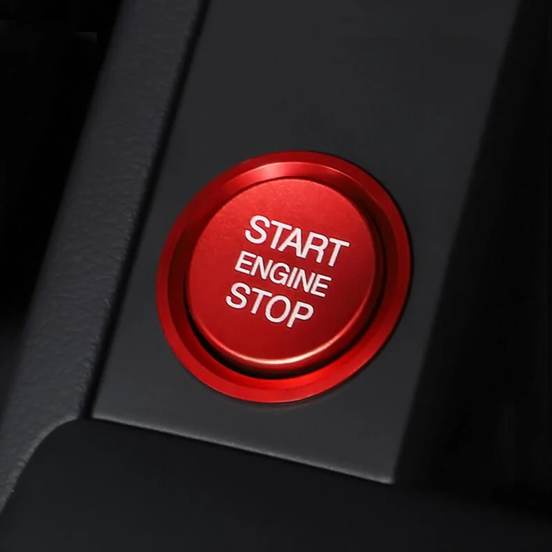 

NEW Car Interior Accessories Fit For AUDI A6L A4L A5 A7 Q5 Q5L Q7 Ignition Start Engine Stop Button Ring Cover Trim Sticker