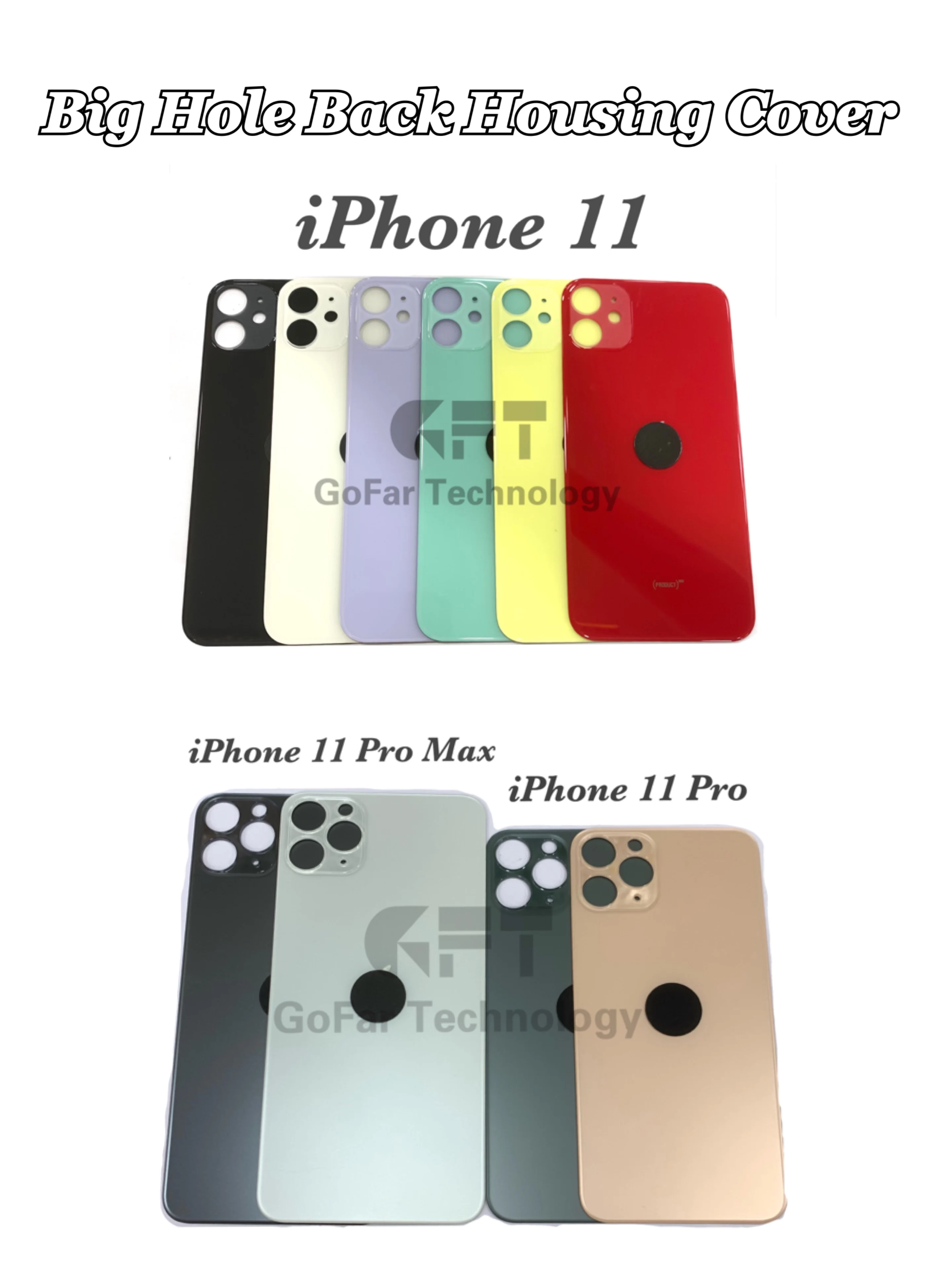 10pcs High Quality Big Hole Back Glass Battery Cover For iPhone 11 11pro 11 pro max Rear Door Housing
10pcs High Quality Big Hole Back Glass Battery Cover For iPhone 11 11pro 11 pro max Rear Door Housing