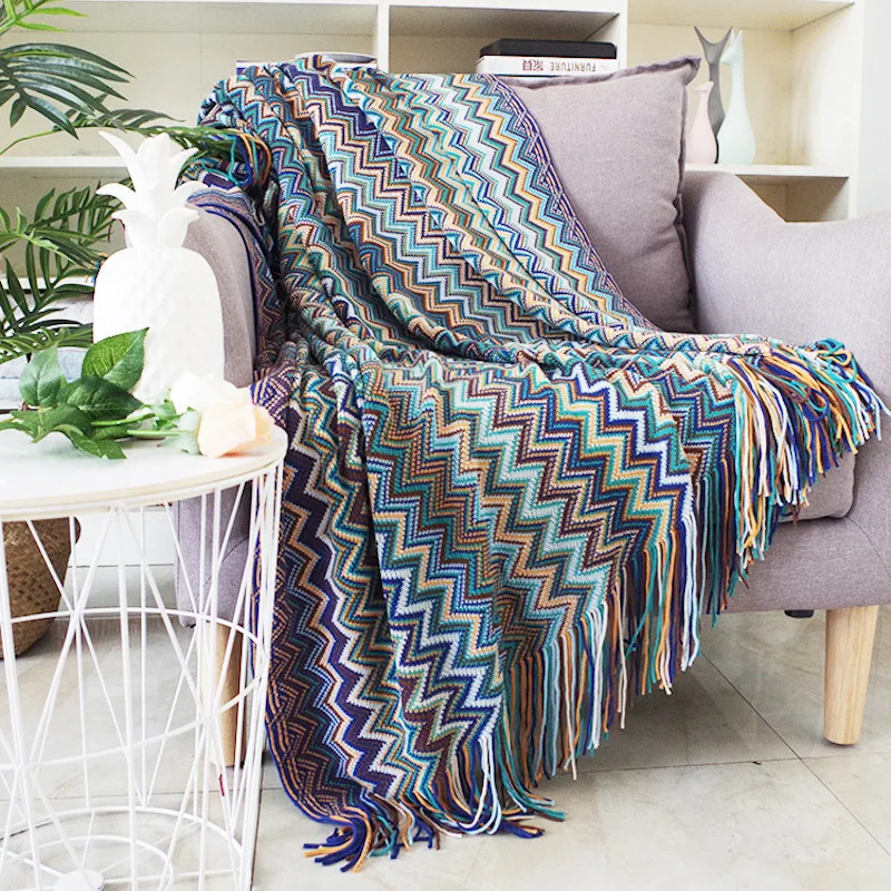Nordic Knitted Throw Thread Bohemia Sofa Blanket on The Bed Travel TV Nap Tassel Blankets Soft Towel Hotel Blankets Home Decor
Nordic Knitted Throw Thread Bohemia Sofa Blanket on The Bed Travel TV Nap Tassel Blankets Soft Towel Hotel Blankets Home Decor