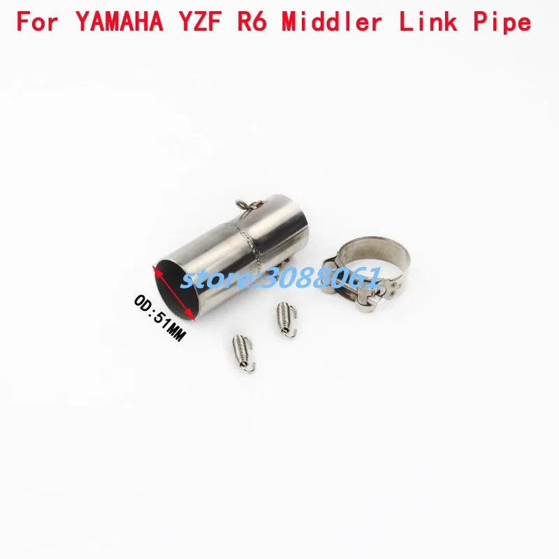 YZF-R6 Motorcycle Exhaust Muffler Connector Slip On Stainless Steel Middle Link Pipe For YAMAHA YZF R6 2006-2014 Without Exhaust
YZF-R6 Motorcycle Exhaust Muffler Connector Slip On Stainless Steel Middle Link Pipe For YAMAHA YZF R6 2006-2014 Without Exhaust