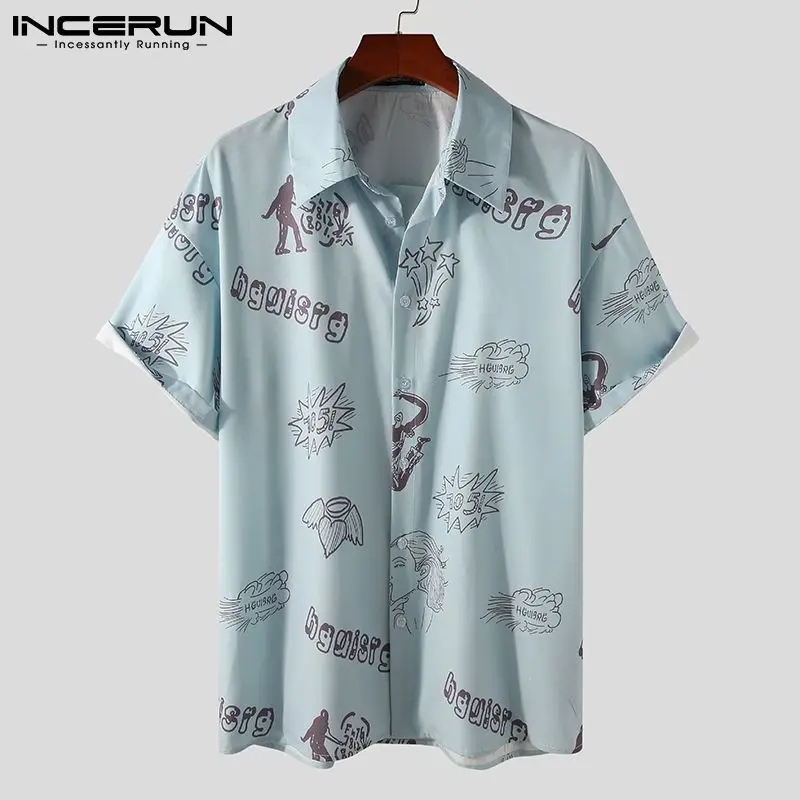 INCERUN 2021 Summer Men Printed Shirt Streetwear Lapel Short Sleeve Fashion Casual Hawaiian Shirts Breathable Button Camisas 5XL
INCERUN 2021 Summer Men Printed Shirt Streetwear Lapel Short Sleeve Fashion Casual Hawaiian Shirts Breathable Button Camisas 5XL